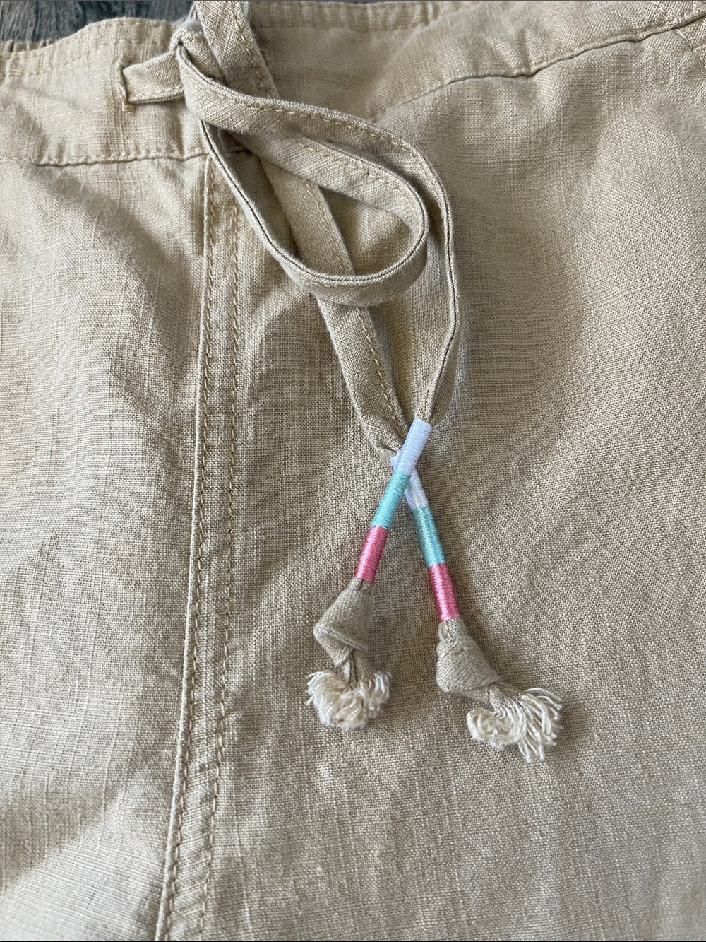 J. Crew Casual Drawstring Linen-Blend Trousers - Beige - Picture 9 of 14